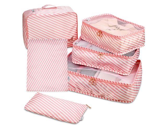 6 Piece Packing Travel Organizer Cubes Set - Packing Organizers and Compression Packing Cube System for Carry On Bags and Luggage