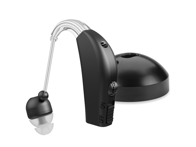 MEDca Rechargeable Digital Hearing Amplifier Pair, BTE Personal Sound Amplification Devices with Adjustable Volume, Noise Reduction, Charging...