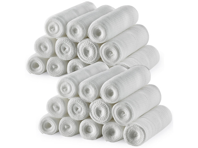 Gauze Bandage Rolls - Pack of 24, 4 x 4 Yards Per Roll of Medical Grade Gauze Bandage and Stretch Bandage Wrapping for Dressing All Types of Wounds...