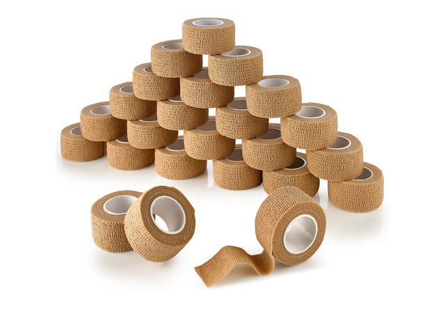 MEDca Self Adherent Cohesive Wrap Bandages 1 Inch X 5 Yards 24 Count with Strong