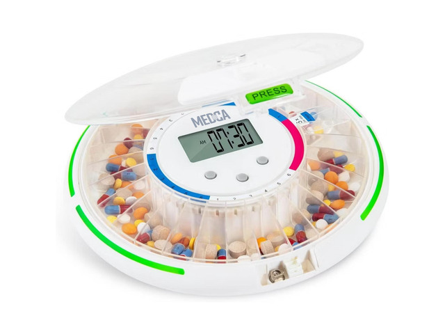 MEDca Automatic Pill Dispenser, 28-Day Electronic Medication Organizer with Lock
