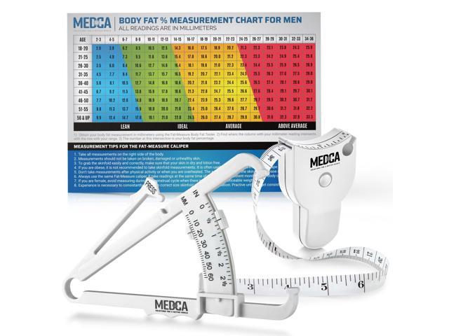 Body Fat Caliper and Measuring Tape for Body - Skinfold Calipers and Body Fat Tape Measure Tool for Accurately Measuring BMI Skin Fold Fitness and...