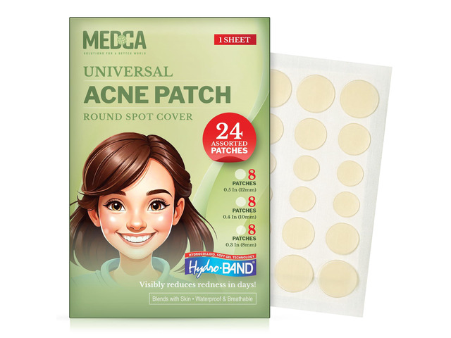 Acne Pimple Patch Absorbing Cover 24 Count 3 Sizes