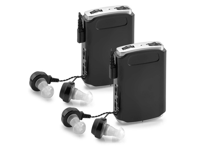 MEDca Rechargeable Personal Sound Amplifier 2 Pack, Digital Pocket Voice Enhance