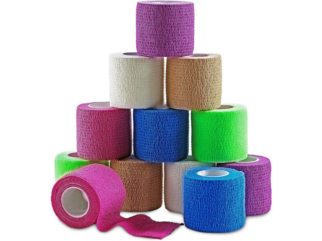 MEDca Self Adherent Cohesive Wrap Bandages 2 Inches X 5 Yards 12 Count with Stro