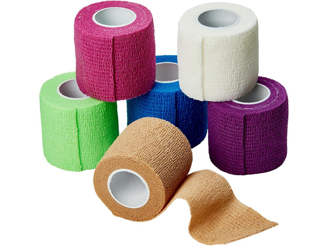 MEDca Self Adherent Cohesive Wrap Bandages 2 Inches X 5 Yards 6 Count, (Rainbow