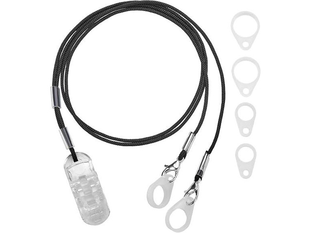 MEDca Hearing Aid Retention Clip with Lanyard, 3 Loop Sizes and Carry Case