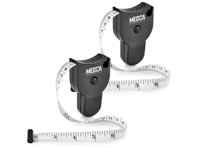 MEDca Retractable Body Measuring Tape, 2 Pack with Pin Lock and Push-Button Retr