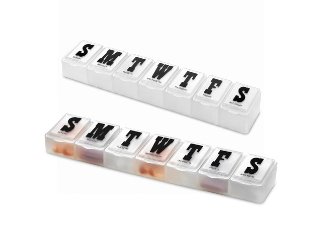 MEDca 7-day Pill Organizer Weekly Pill Planner PACK OF 2