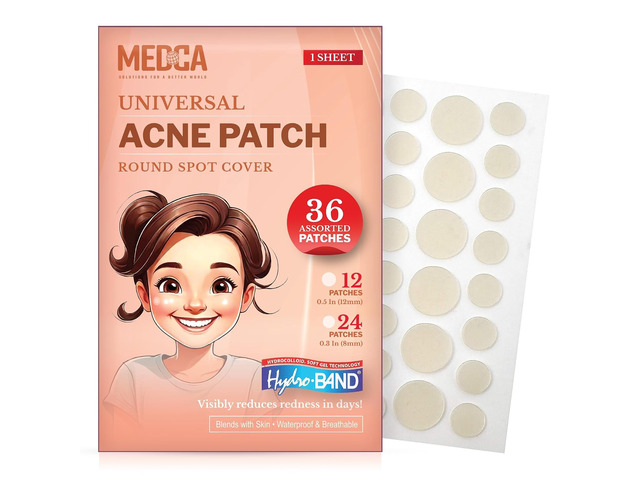 MEDca Acne Patches for Face - Hydrocolloid Bandages (36 Count) Pimple Patches fo