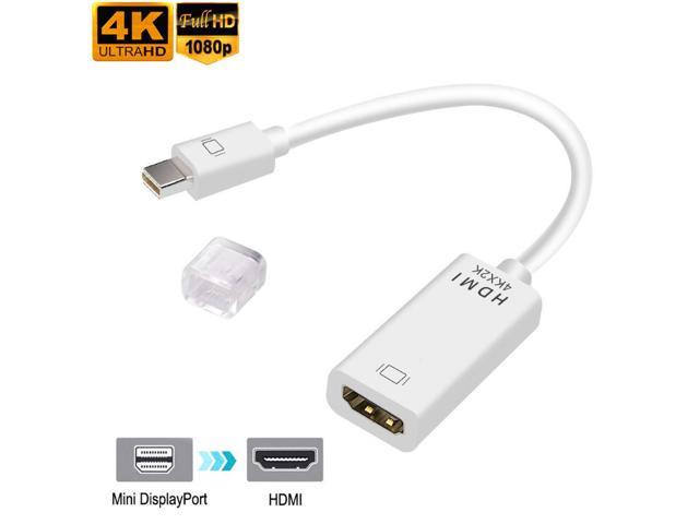 4K Mini Displayport to HDMI Cable, Minidp/thunderbolt to HDMI Adapter, macbook to HDTV for MacBook Pro, MacBook Air, mac mini, Microsoft Surface Pro.