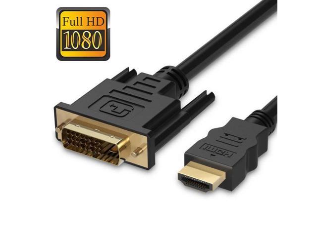 HDMI to DVI Cable (6 FT) WPIT DVI-D to HDMI Cord Bi-Directional Gold Plated High Speed HDMI (Type A) to DVI for HDTV Apple TV Smart TV PS3/PS4 Xbox...