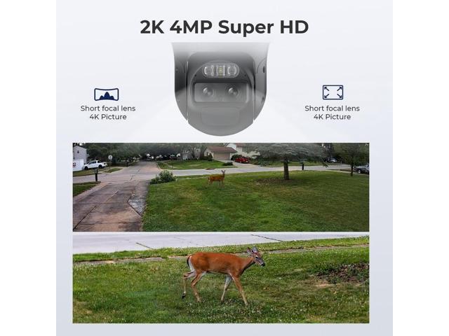 Reolink Trackmix with 6W Solar Panel,Solar Security Camera, Wireless Outdoor Camera, 2K WiFi Battery Camera with Auto-Zoom Tracking, Dual-Band...