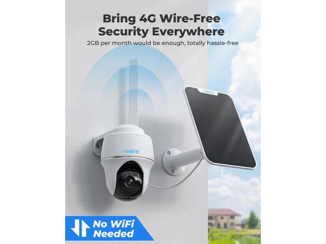 REOLINK 4G Solar Powered Pan &Tilt Security Camera System Wireless Outdoor, 2K HD Night Vision 2-Way Talk Smart PIR Detection No WiFi Needed,...