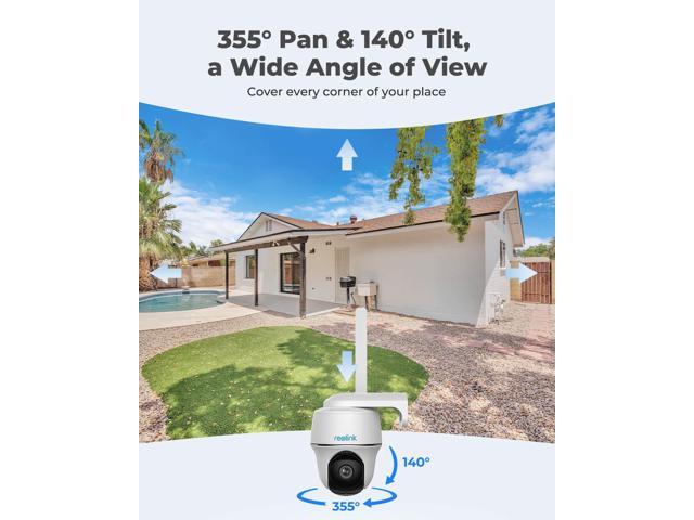 REOLINK 4G Solar Powered Pan &Tilt Security Camera System Wireless Outdoor, 2K HD Night Vision 2-Way Talk Smart PIR Detection No WiFi Needed,...