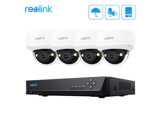 Reolink RLK8-500V4 5MP PoE Surveillance Camera System with Spotlight Night Vision Smart Person Vehicle Animal Detection, 8-Channel NVR with 2TB...