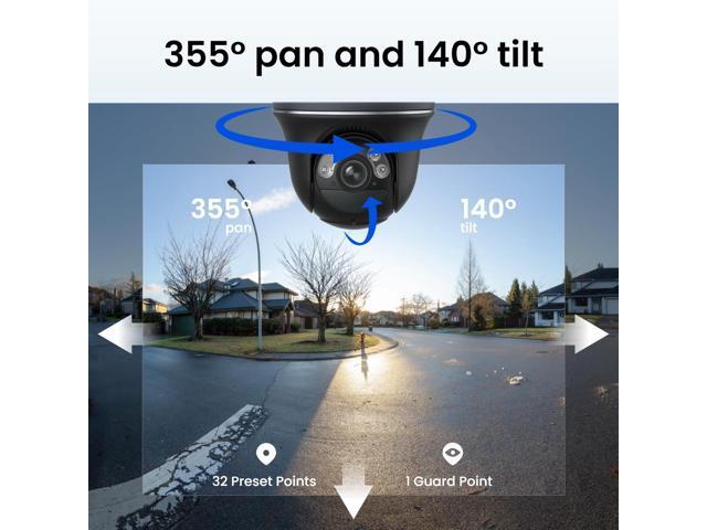 Reolink 4K 8MP Black Battery Camera with 6W Black Solar Panel Wireless Pan & Tilt Standalone with Spotlights