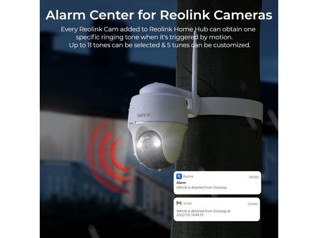 Reolink Home Hub with Argus PT Ultra with 6W Solar Panel Wireless Security System With 4K PT Standalone Battery/Solar Wi-Fi Cameras, White