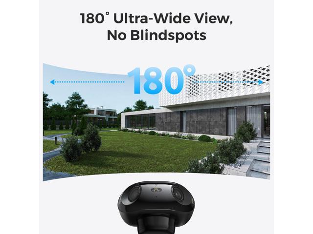 Reolink Argus 4 Pro 4K Solar Security Camera, ColorX Night Vision, 180° Blindspot-Free View, Wireless Outdoor Camera with Dual-Band Wi-Fi 6, Smart...