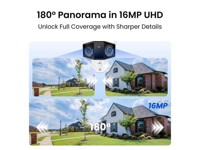 Reolink Duo 3 WiFi 2-Pack 16MP Wi-Fi 6 Outdoor Security Camera, 180° Panorama View, Motion Track, Color Night Vision, IP67, 2.4/5GHz WiFi 6, Smart...