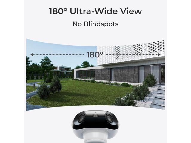 Reolink Argus 4 Pro with With 6W Black Solar Panel 4K Battery Camera ColorX Night Vision, 180° Blindspot-Free View, Outdoor Camera with Dual-Band...