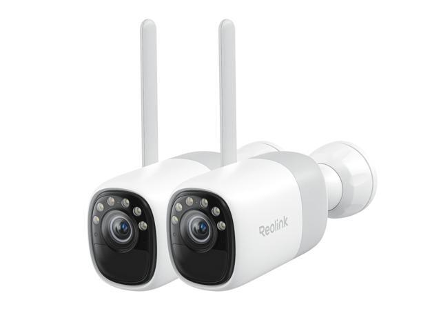 Reolink 2K 2-Pack Reolink Altas Wireless Battery Outdoor Security Camera, ColorX Night Vision, Wi-Fi 6, 10s Pre-recording, Bullet Camera with 540...