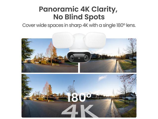 Reolink Elite Floodlight WiFi 180º 4K WiFi Wired Floodlight Outdoor Security Camera, 8MP 180° Ultra Wide View, Adjustable 3000 Lumens, Local AI...