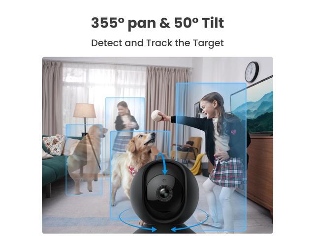 Reolink E1 Series 5MP HD Pro Auto-Tracking Indoor Security Camera, Plug-in 2.4/5 GHz WiFi, Two-way Audio Smart Person/Pet Detect Multiple Storage...