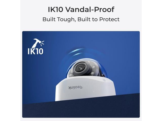REOLINK RLC-843A 4K 8MP IK10 Vandalproof PoE Security Outdoor Camera with Spotlights, 5X Optical Zoom, Color Night Vision, Two-Way Talk, IP67,...
