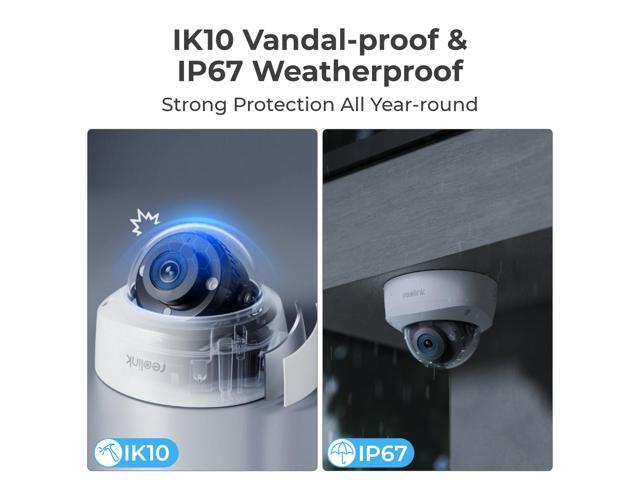 REOLINK RLC-1240A First 12MP Vandalproof PoE Security Camera,145° Wide Viewing Angle, Featuring Color Night Vision, Two-Way Audio, Smart...