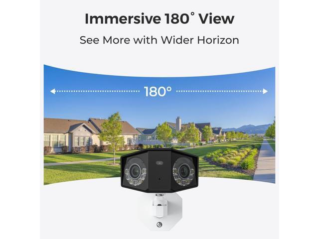 REOLINK Duo 3 Series 16MP 8K UHD Dual-Lens PoE Security Camera with 180° Panoramic View, Motion Track, F1.6 Color Night Vision,...