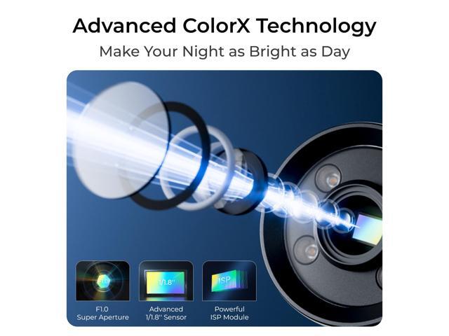 Reolink CX810 ColorX 4K 8MP PoE IP Camera 4K Ultra HDR Spotlight True Full-Color Night Vision F1.0 Super Aperture with Person/Vehicle/Animal...