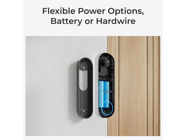 Reolink Video Doorbell Battery - 2K Dual-Band Wi-Fi Battery Doorbell with 1:1 Head-to-Toe View, Person/Vehicle/Package Detection, IP65 Weatherproof...