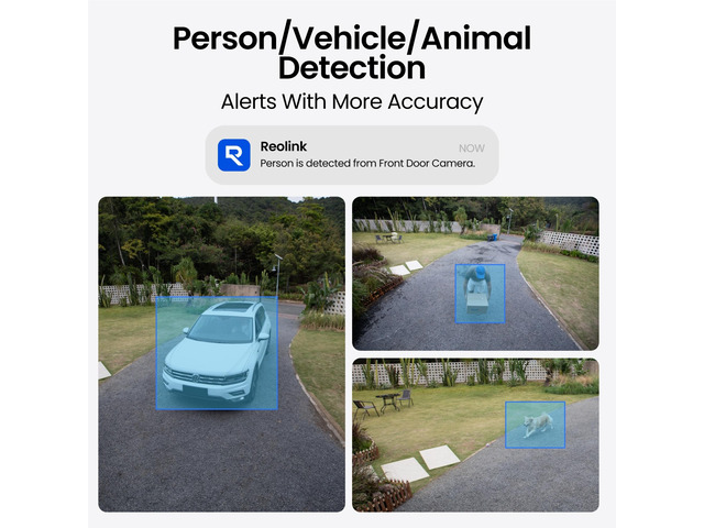 Reolink 5MP Outdoor PoE Security IP Camera Smart Human/Vehicle Detection Audio Work with Google Assistant Dome Camera RLC-520A