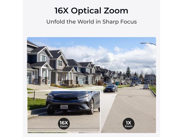 Reolink Smart 4K PTZ PoE Security Camera with 16X 3D Optical Zoom Auto Tracking Spotlights Color Night Vision Support Person/Vehicle/Animal...