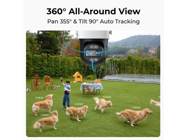 Reolink Trackmix Series 4K 8MP Dual-Lens PTZ Camera with Motion Tracking, Wide-Angle & Telephoto Lenses