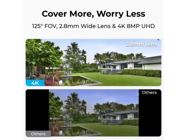 REOLINK RLC-840A 4K PoE IP Camera 125 Degree, Color Night Vision with 3000K Spotlight, IK10 Vandal Proof, Human/Vehicle/Animal Smart Detection, 2...