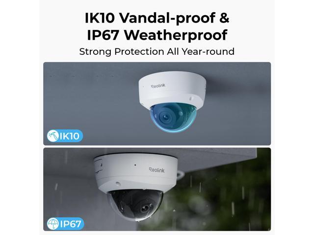 REOLINK RLC-840A 4K PoE IP Camera 125 Degree, Color Night Vision with 3000K Spotlight, IK10 Vandal Proof, Human/Vehicle/Animal Smart Detection, 2...