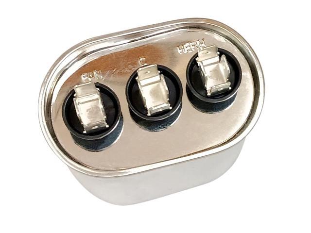 Dual Run Capacitor, Oval, 15 + 10 Mfd., 370 Volt, CD15+10X370