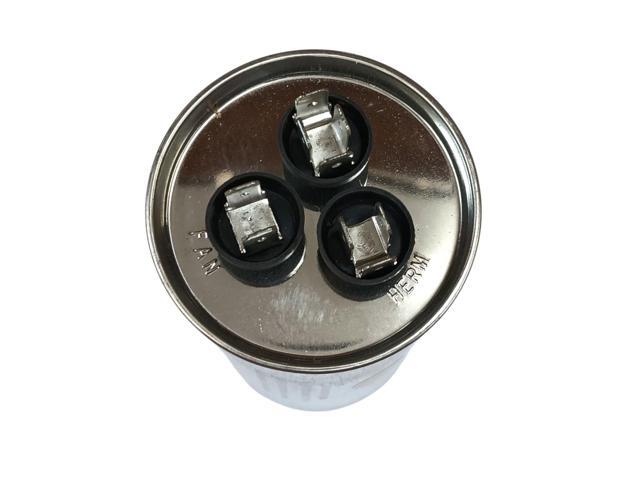 Dual Run Capacitor, Round, 80 + 5 Mfd., 370 Volt, CD80+5X370R