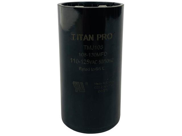 Packard Start Capacitor, Round, 108-130 Mfd., 110-125 Volt, PMJ108-1, 108-125
