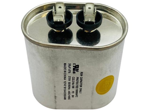 Run Capacitor, Oval, 30 Mfd., 370 Volt, CR30X370