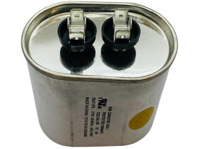 Run Capacitor, Oval, 30 Mfd., 370 Volt, CR30X370