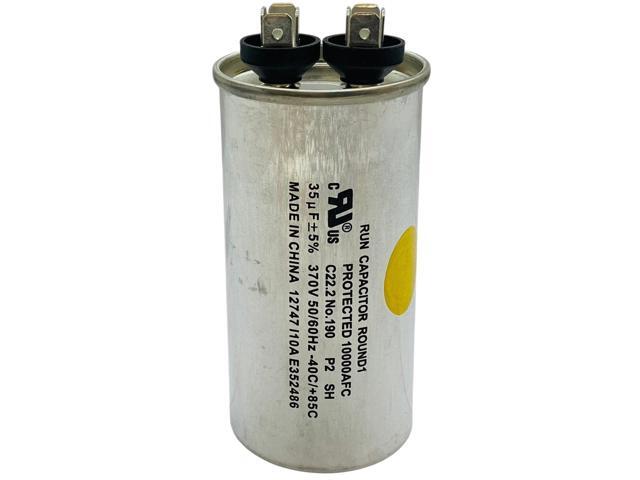Run Capacitor, Round, 35 Mfd., 370 Volt, CR35X370R