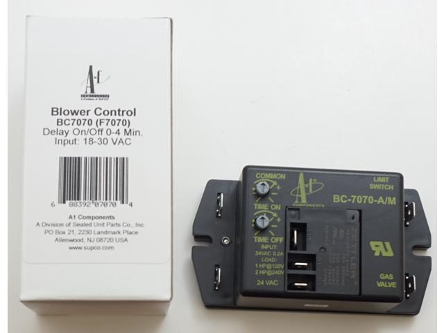 A-1 Components BC7070 Time Delay Blower Control BC-7070-A/M