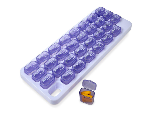 Monthly Pill Organizer - 31 Day Pill Organizer with Large Removable Medication Pods, Portable Pill Case Box and Holder for Daily Medicine and...