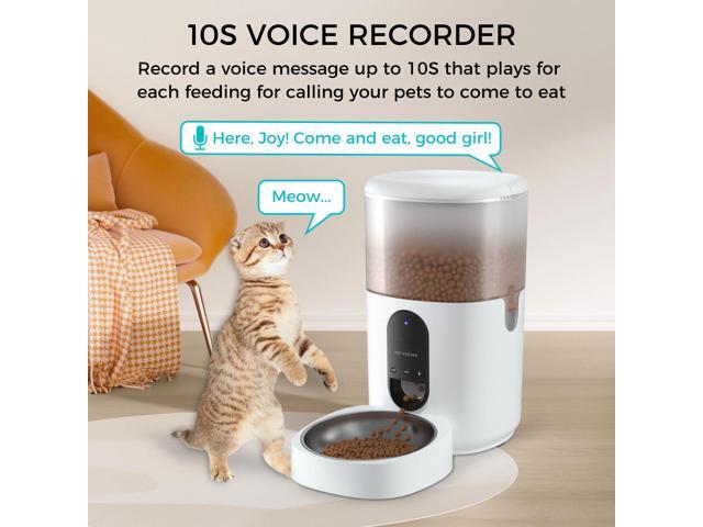 eco4life WiFi Smart Pet Feeder (6L) with Stainless Steel Food Bowl