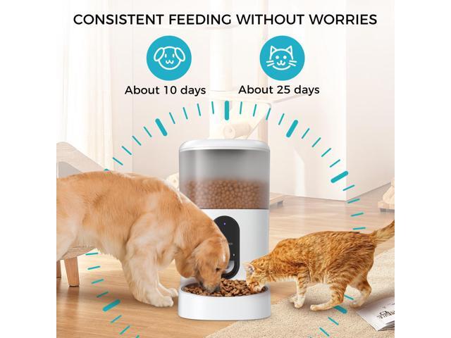 eco4life WiFi Smart Pet Feeder (6L) with Stainless Steel Food Bowl