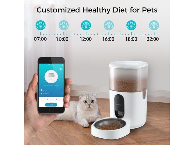 eco4life WiFi Smart Pet Feeder (6L) with Stainless Steel Food Bowl