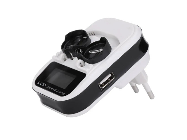 3.6V LCD EU Plug Button Battery Charger Recharging for LIR2016/LIR2025/LIR2032/ML2016/ML2025/ML2032 Indicator intelligent 2-Slot